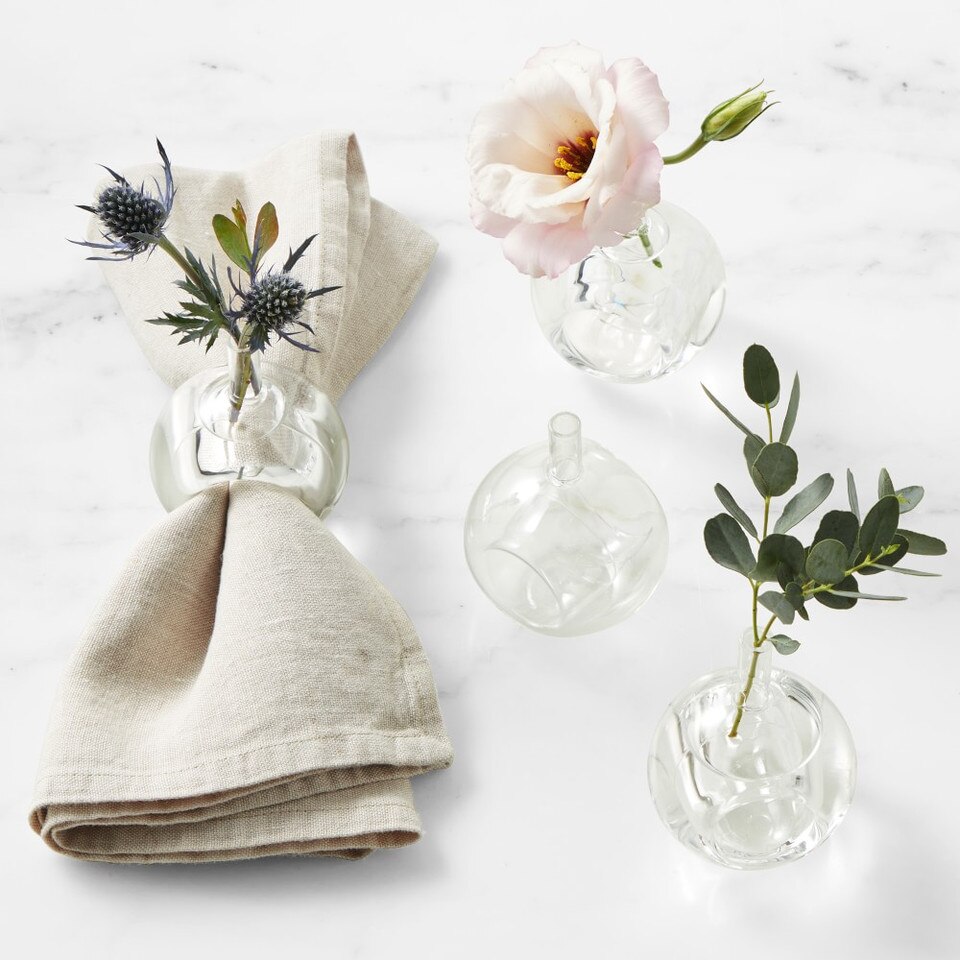 Glass Vase Napkin Rings, Set of 4 Williams Sonoma Australia